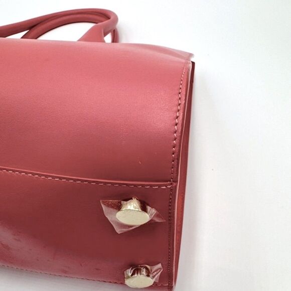 Auth Jimmy Choo Large Pink Leather Suede Sides 2way Riley Tote Crossbody Bag - Picture 9 of 16